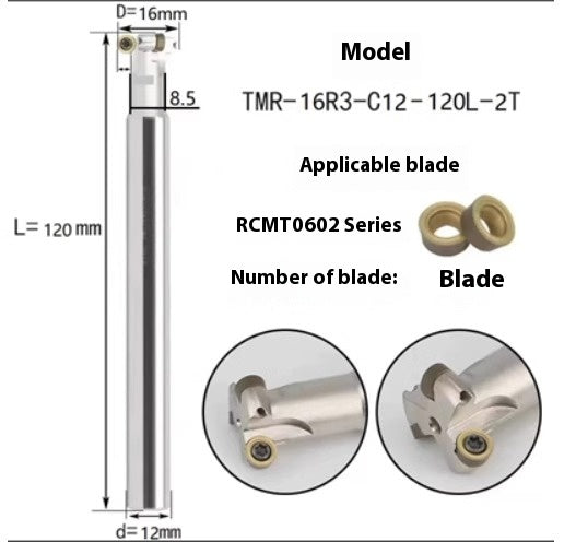 2066-CNC machining center TMR round nose T-slot milling cutter bar arc R2.5R3R4R5R6 slotted side and side cut shank Shandong Denso Pricision Tools Co.,Ltd.